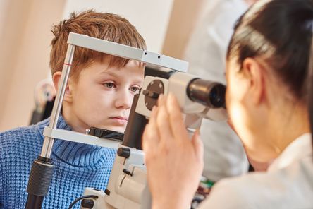 Anaya Ópticos - Niño en el examen de los ojos